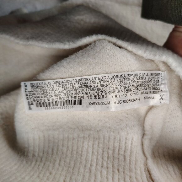 Zara Cropped Hooded Sweater Womens Small - Picture 5 of 8